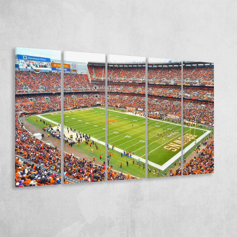 Cleveland Browns Stadium Canvas Prints First Energy Stadium Wall Art,Multi Panels B,Sport Stadium Art Prints, Fan Gift