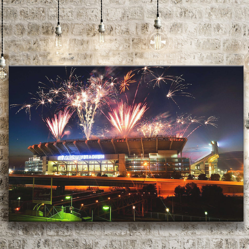 Cleveland Browns Stadium Canvas Prints First Energy Stadium Wall Art,Sport Stadium Art Prints, Fan Gift, Wall Decor