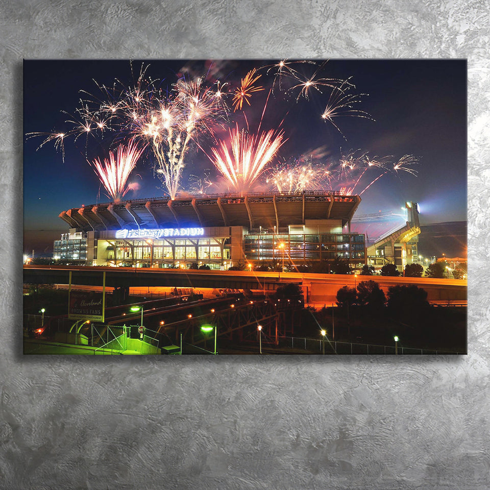 Cleveland Browns Stadium Canvas Prints First Energy Stadium Wall Art,Sport Stadium Art Prints, Fan Gift, Wall Decor