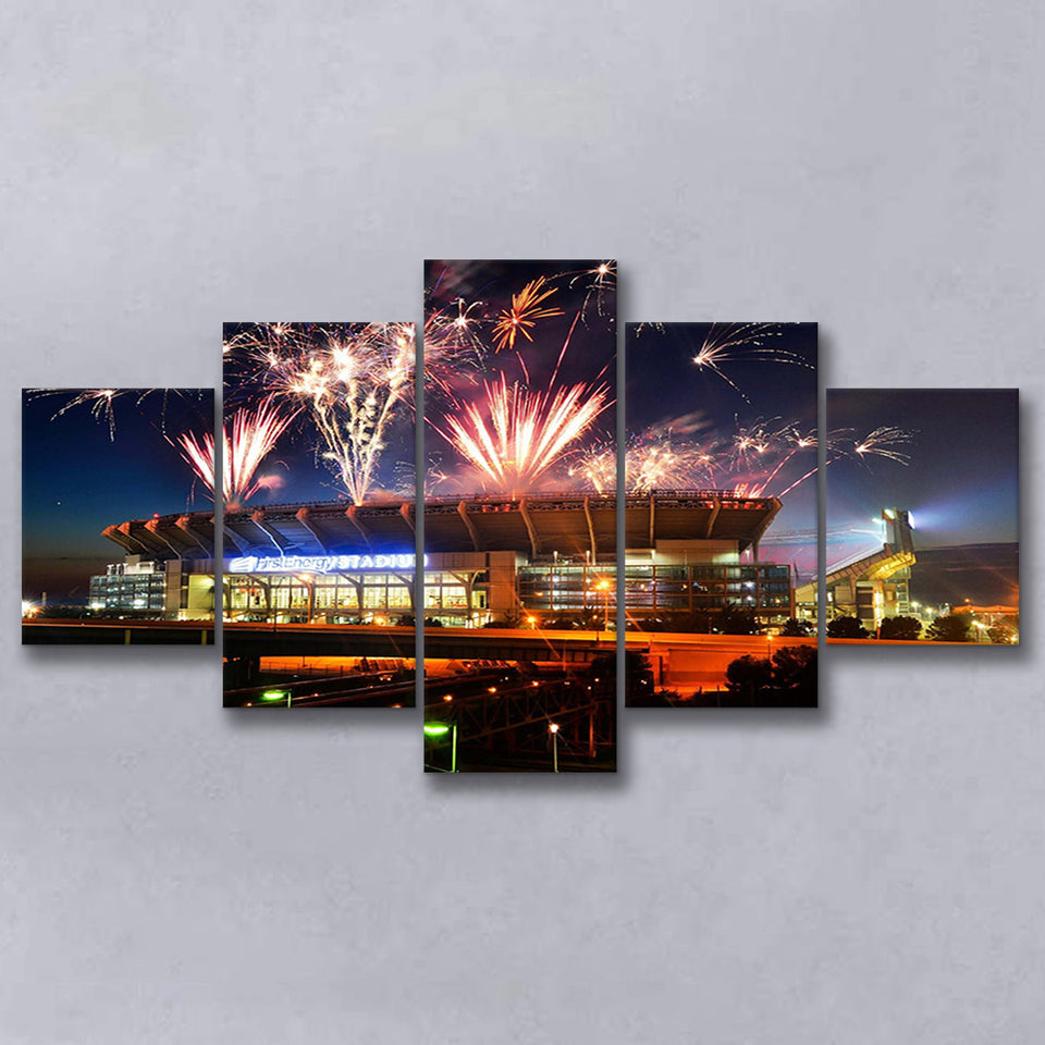 Cleveland Browns Stadium Canvas Prints First Energy Stadium Wall Art,Multi Panels,Sport Stadium Art Prints, Fan Gift