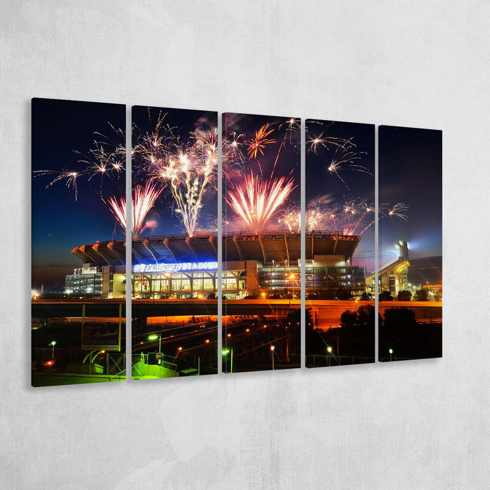 Cleveland Browns Stadium Canvas Prints First Energy Stadium Wall Art,Multi Panels B,Sport Stadium Art Prints, Fan Gift