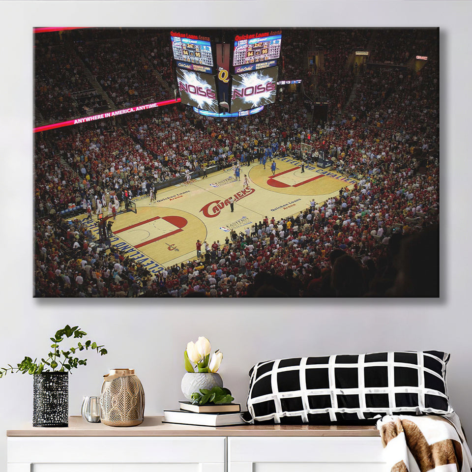 Cleveland Cavaliers Stadium Canvas Prints Quicken Loans Arena Wall Art,Sport Stadium Art Prints, Fan Gift, Wall Decor