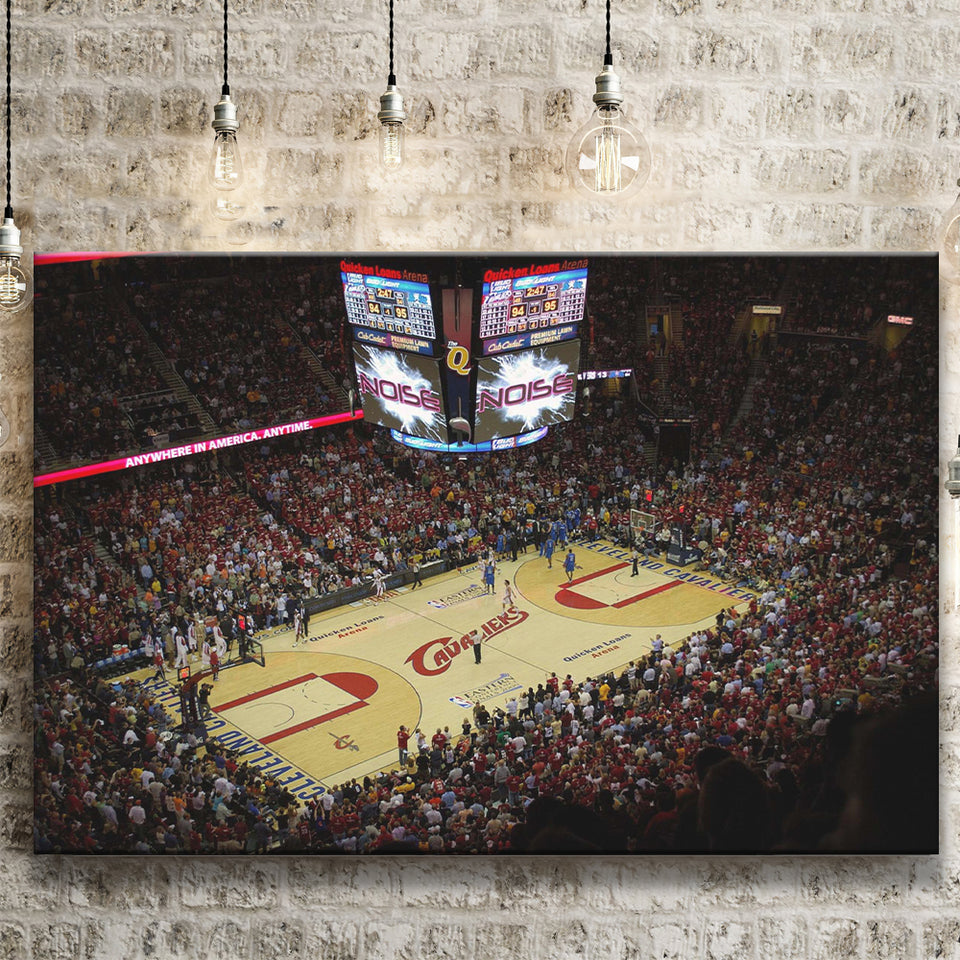 Cleveland Cavaliers Stadium Canvas Prints Quicken Loans Arena Wall Art,Sport Stadium Art Prints, Fan Gift, Wall Decor