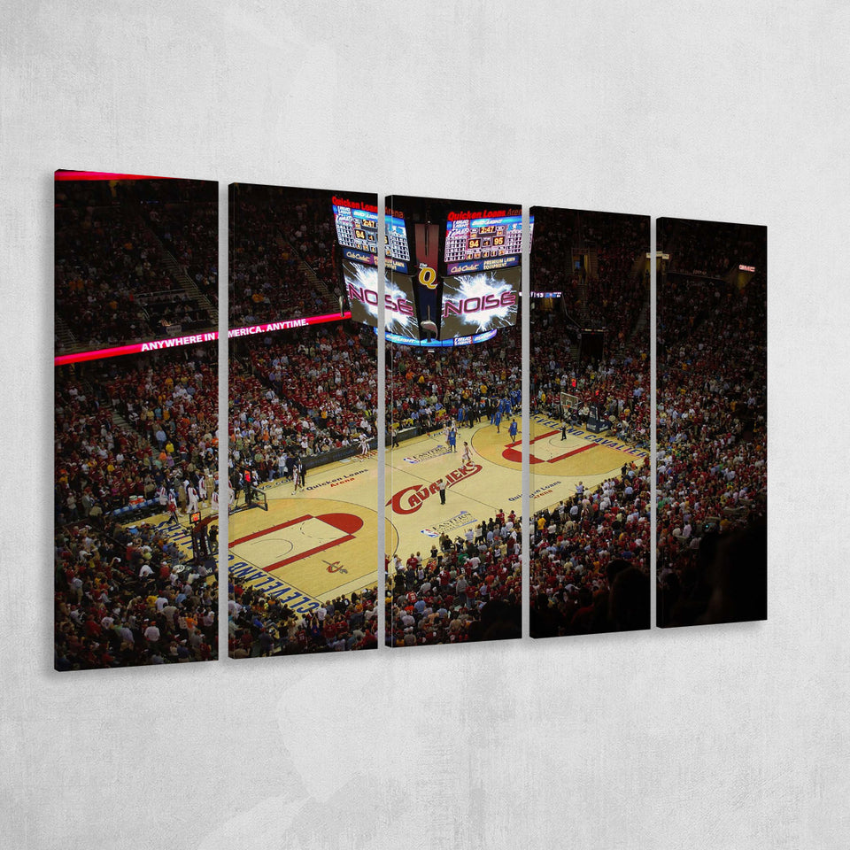 Cleveland Cavaliers Stadium Canvas Prints Quicken Loans Arena Wall Art,Multi Panels B,Sport Stadium Art Prints, Fan Gift