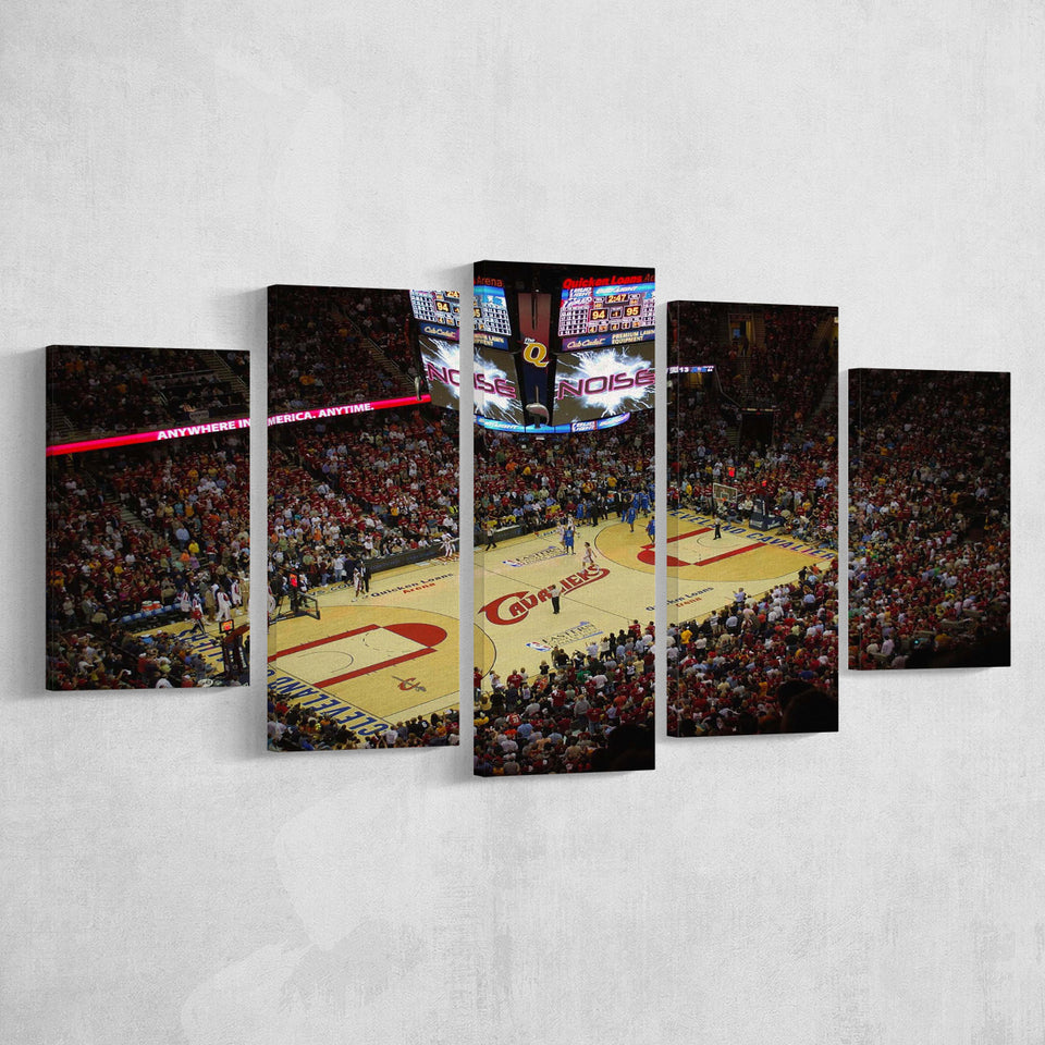 Cleveland Cavaliers Stadium Canvas Prints Quicken Loans Arena Wall Art,Multi Panels,Sport Stadium Art Prints, Fan Gift