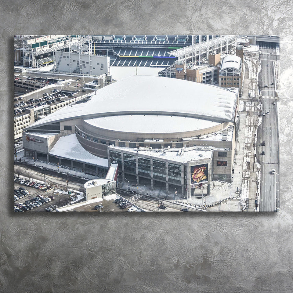 Cleveland Cavaliers Stadium Canvas Prints Rocket Mortgage FieldHouse Wall Art100,Sport Stadium Art Prints, Fan Gift, Wall Decor