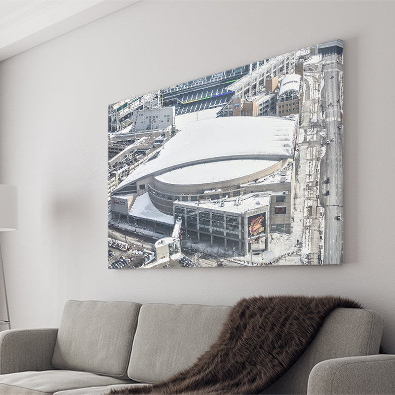 Cleveland Cavaliers Stadium Canvas Prints Rocket Mortgage FieldHouse Wall Art100,Sport Stadium Art Prints, Fan Gift, Wall Decor