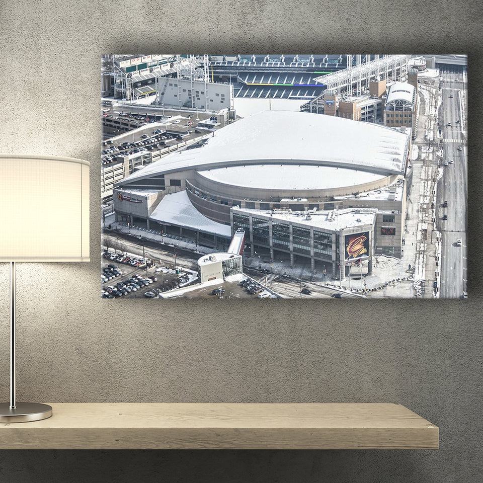 Cleveland Cavaliers Stadium Canvas Prints Rocket Mortgage FieldHouse Wall Art100,Sport Stadium Art Prints, Fan Gift, Wall Decor