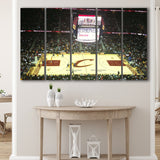 Cleveland Cavaliers Stadium Canvas Prints Rocket Mortgage FieldHouse Wall Art,Multi Panels B,Sport Stadium Art Prints, Fan Gift