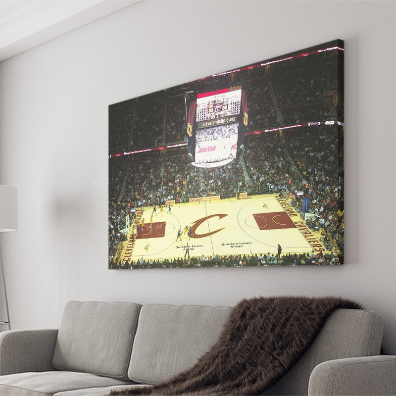 Cleveland Cavaliers Stadium Canvas Prints Rocket Mortgage FieldHouse Wall Art,Sport Stadium Art Prints, Fan Gift, Wall Decor