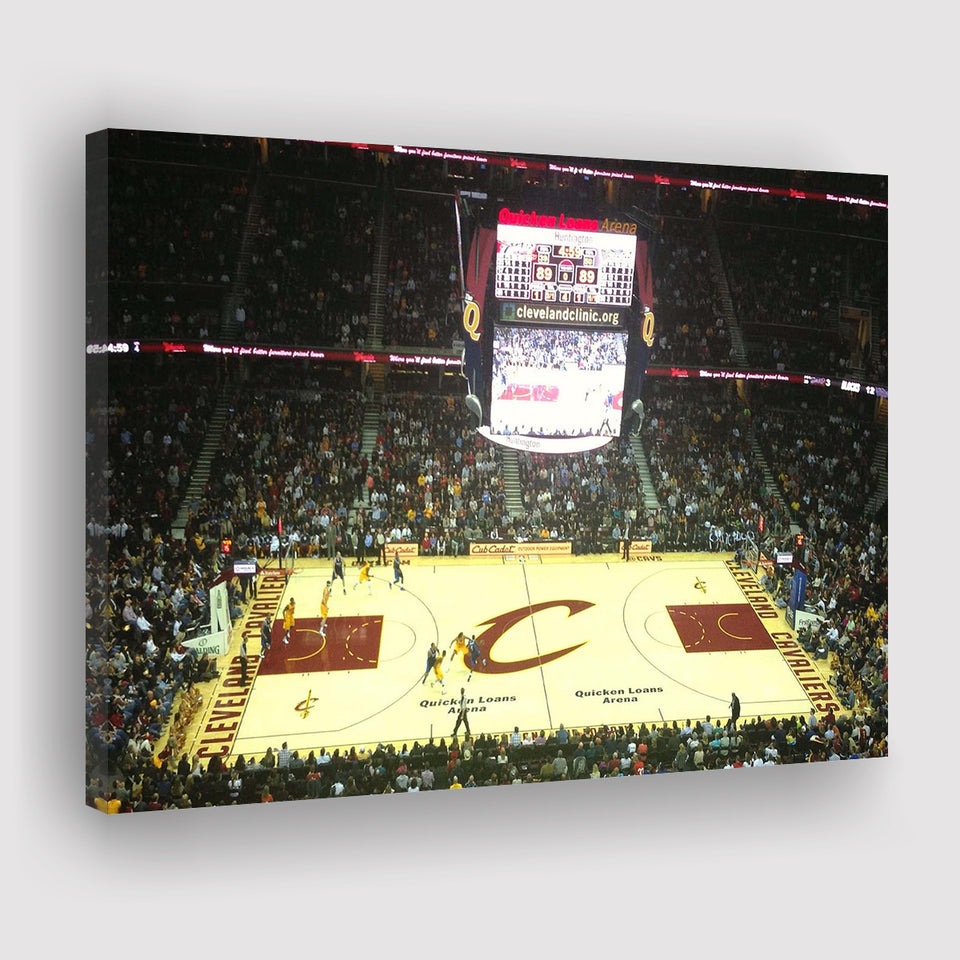 Cleveland Cavaliers Stadium Canvas Prints Rocket Mortgage FieldHouse Wall Art,Sport Stadium Art Prints, Fan Gift, Wall Decor