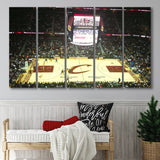 Cleveland Cavaliers Stadium Canvas Prints Rocket Mortgage FieldHouse Wall Art,Multi Panels B,Sport Stadium Art Prints, Fan Gift