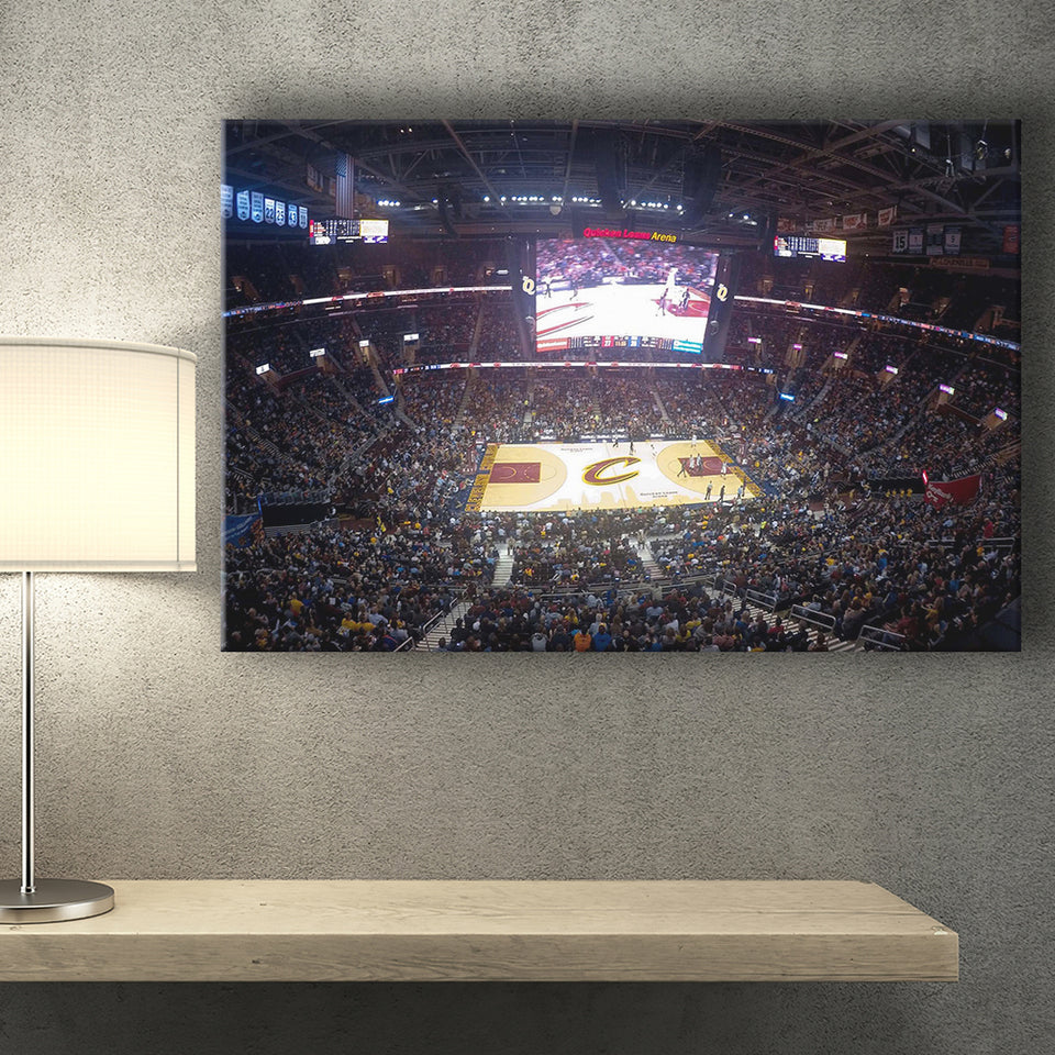 Cleveland Cavaliers Stadium Canvas Prints Rocket Mortgage FieldHouse Wall Art,Sport Stadium Art Prints, Fan Gift, Wall Decor