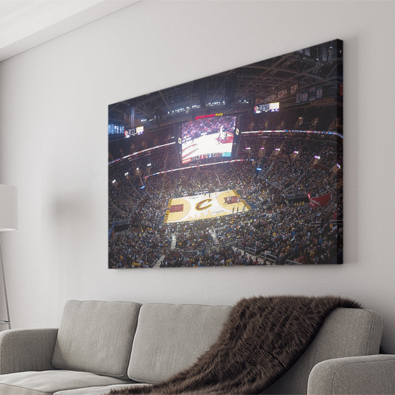 Cleveland Cavaliers Stadium Canvas Prints Rocket Mortgage FieldHouse Wall Art,Sport Stadium Art Prints, Fan Gift, Wall Decor