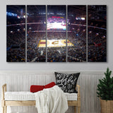 Cleveland Cavaliers Stadium Canvas Prints Rocket Mortgage FieldHouse Wall Art,Multi Panels B,Sport Stadium Art Prints, Fan Gift