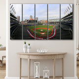 Cleveland Indians Stadium Canvas Prints Progressive Field Wall Art Baseball100,Multi Panels B,Sport Stadium Art Prints, Fan Gift