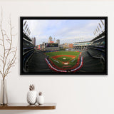 Cleveland Indians Stadium Framed Canvas Prints Progressive Field Wall Art Baseball100,Sport Stadium Art Prints, Fan Gift