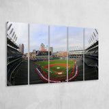 Cleveland Indians Stadium Canvas Prints Progressive Field Wall Art Baseball100,Multi Panels B,Sport Stadium Art Prints, Fan Gift