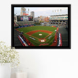 Cleveland Indians Stadium Framed Canvas Prints Progressive Field Wall Art Baseball,Sport Stadium Art Prints, Fan Gift