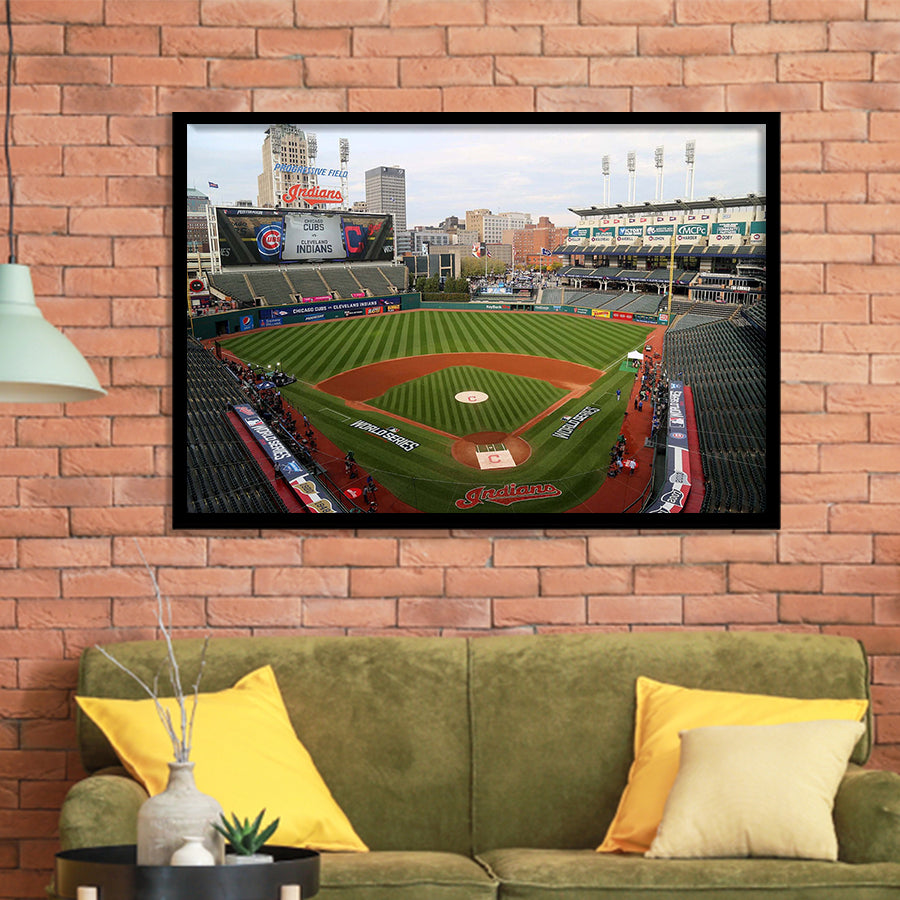 Cleveland Indians Stadium Art Prints Progressive Field Wall Art Baseball,Sport Stadium Art Prints, Fan Gift, Wall Decor