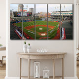 Cleveland Indians Stadium Canvas Prints Progressive Field Wall Art Baseball,Multi Panels B,Sport Stadium Art Prints, Fan Gift