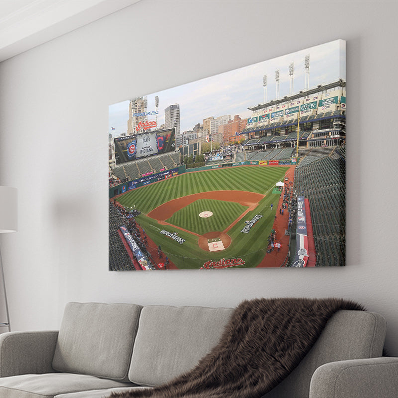 Cleveland Indians Stadium Canvas Prints Progressive Field Wall Art Baseball,Sport Stadium Art Prints, Fan Gift, Wall Decor
