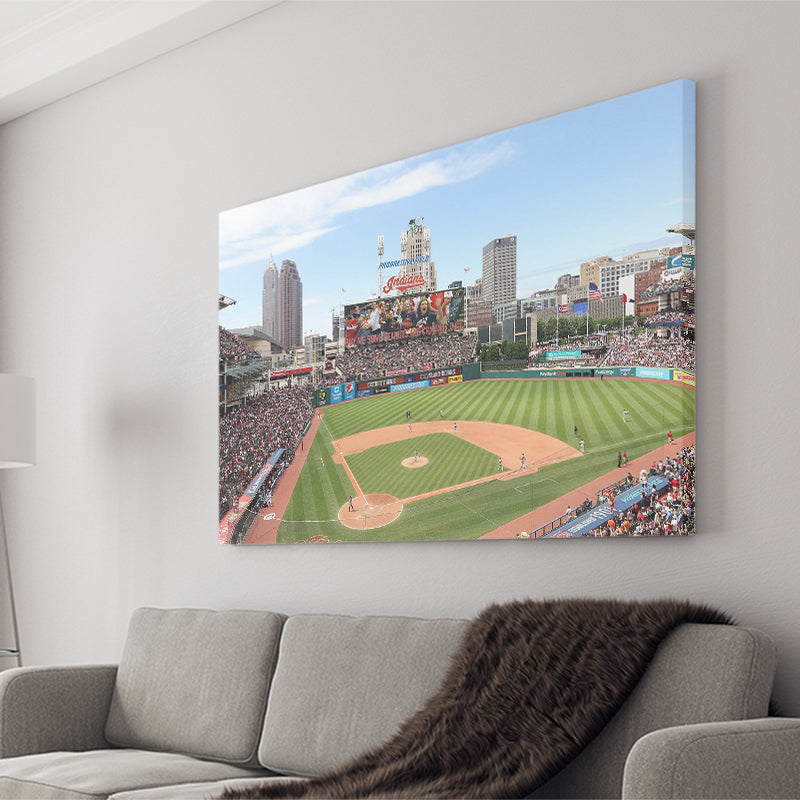 Cleveland Indians Wall Art Progressive Field Stadium Canvas Prints Baseball100,Sport Stadium Art Prints, Fan Gift, Wall Decor