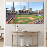 Cleveland Indians Wall Art Progressive Field Stadium Canvas Prints Baseball100,Multi Panels B,Sport Stadium Art Prints, Fan Gift