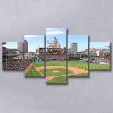 Cleveland Indians Wall Art Progressive Field Stadium Canvas Prints Baseball100,Multi Panels,Sport Stadium Art Prints, Fan Gift