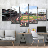 Cleveland Indians Wall Art Progressive Field Stadium Canvas Prints Baseball,Multi Panels,Sport Stadium Art Prints, Fan Gift