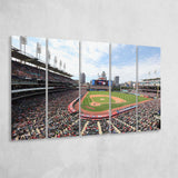 Cleveland Indians Wall Art Progressive Field Stadium Canvas Prints Baseball,Multi Panels B,Sport Stadium Art Prints, Fan Gift