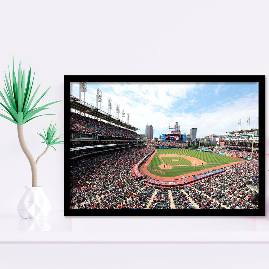 Cleveland Indians Wall Art Progressive Field Stadium Art Prints Baseball,Sport Stadium Art Prints, Fan Gift, Wall Decor