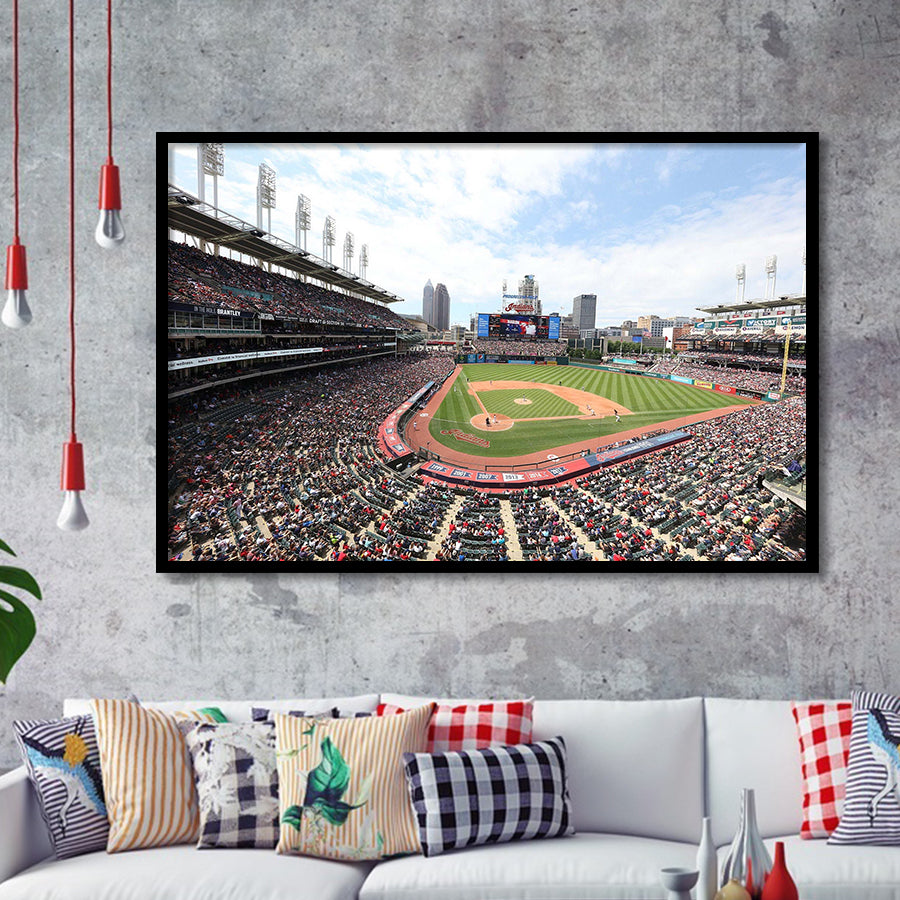 Cleveland Indians Wall Art Progressive Field Stadium Art Prints Baseball,Sport Stadium Art Prints, Fan Gift, Wall Decor