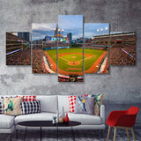 Cleveland Indians Announce Progressive Field Renovation Plans  5 Pieces Canvas Prints Wall Art - Painting Canvas, Multi Panel, Home Wall Decor