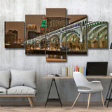 Cleveland Skyline, Cleveland Canvas Art Multi Panels,Canvas Prints Wall Art Home Decor