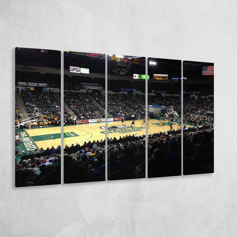 Cleveland State Vikings Wall Art Wolstein Center Stadium Canvas Prints,Multi Panels B,Sport Stadium Art Prints, Fan Gift