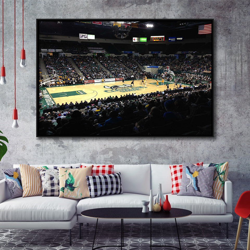 Cleveland State Vikings Wall Art Wolstein Center Stadium Framed Canvas Prints,Sport Stadium Art Prints, Fan Gift