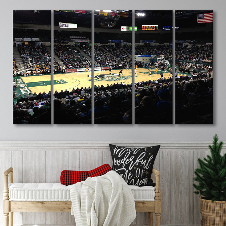 Cleveland State Vikings Wall Art Wolstein Center Stadium Canvas Prints,Multi Panels B,Sport Stadium Art Prints, Fan Gift