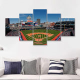 Cleveland Travel Baseball Stadiums  5 Pieces Canvas Prints Wall Art - Painting Canvas, Multi Panel, Home Wall Decor, For Sale