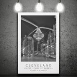 Cleveland, Usa 1 Black And White Art Canvas Prints Wall Art Home Decor