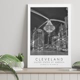 Cleveland, Usa 1 Black And White Art Canvas Prints Wall Art Home Decor