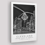 Cleveland, Usa 1 Black And White Art Canvas Prints Wall Art Home Decor