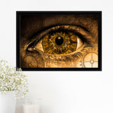 Clock In The Eyes Framed Canvas Prints - Painting Canvas, Art Prints,  Wall Art, Home Decor, Prints for Sale