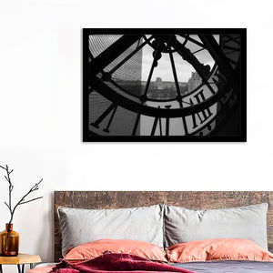 Clock Tower In Paris Framed Wall Art Prints - Framed Prints, Prints for Sale, Framed Art