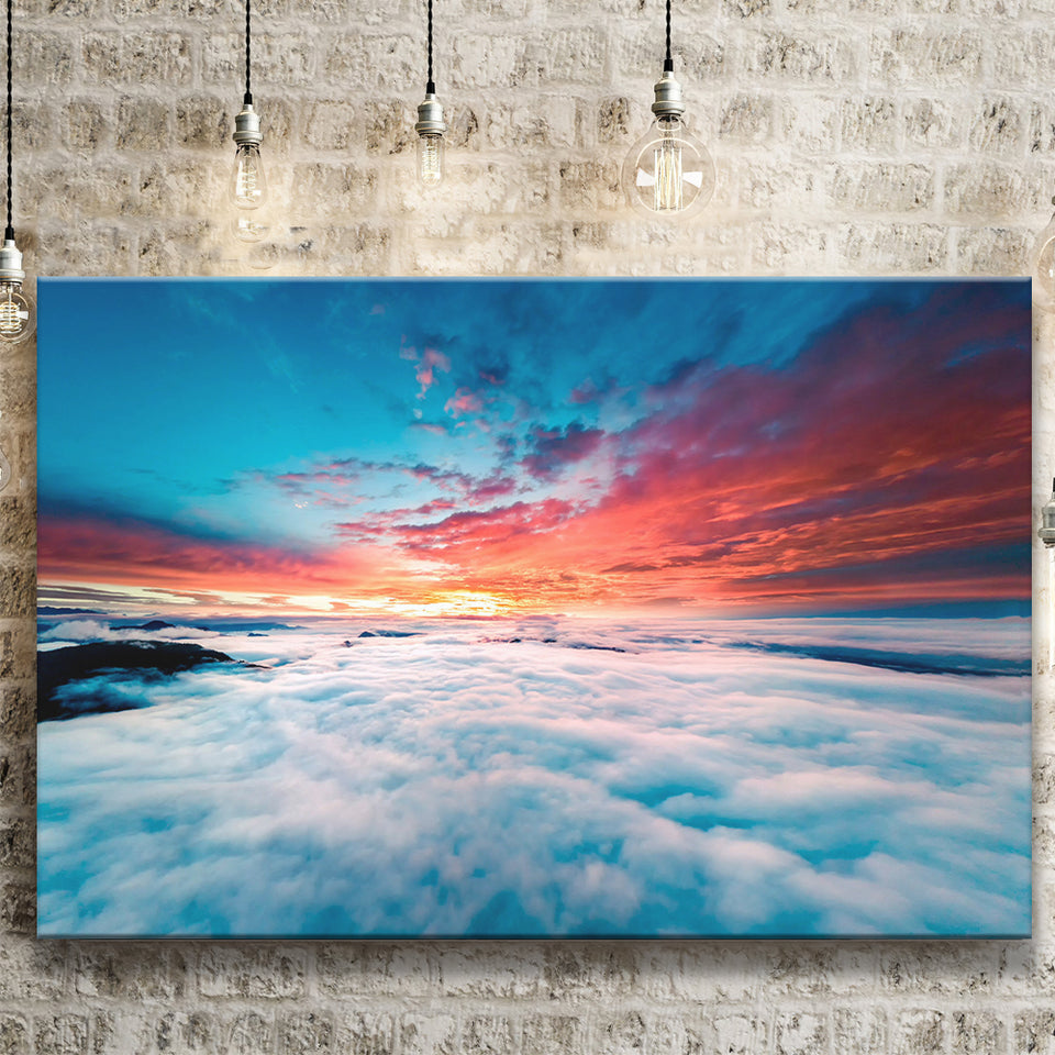 Cloud Blue Cloud Print Clouds Landscape Canvas Prints Wall Art Home Decor - Painting Canvas, Ready to hang