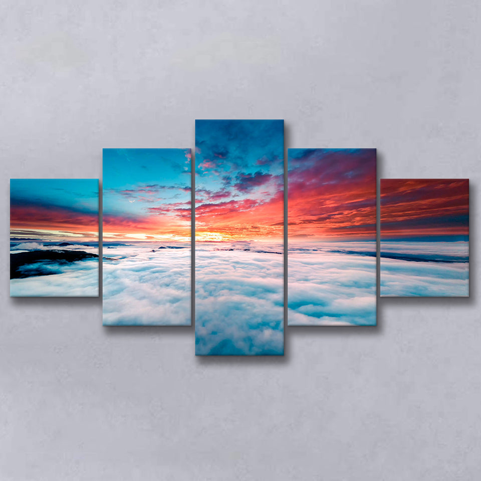 Cloud Blue Cloud Print Clouds Large Canvas Prints Multi Panels Wall Art Prints Home Decor