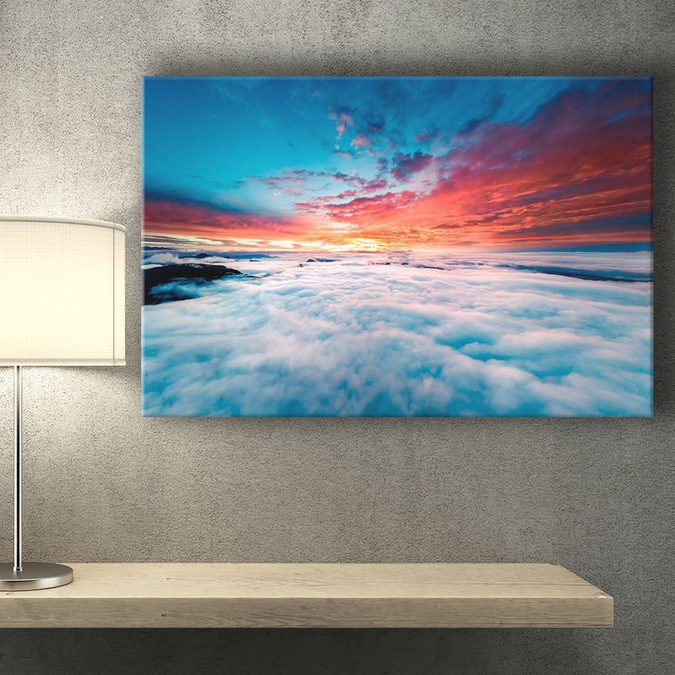 Cloud Blue Cloud Print Clouds Landscape Canvas Prints Wall Art Home Decor - Painting Canvas, Ready to hang