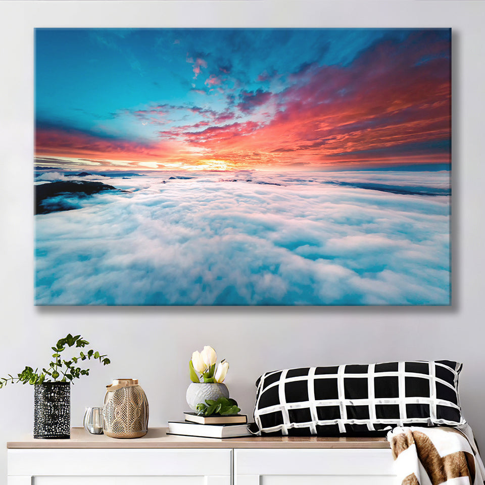 Cloud Blue Cloud Print Clouds Landscape Canvas Prints Wall Art Home Decor - Painting Canvas, Ready to hang