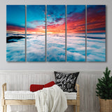 Cloud Blue Cloud Print Clouds Extra Large Canvas Prints Multi Panels B Wall Art Prints Home Decor