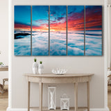 Cloud Blue Cloud Print Clouds Extra Large Canvas Prints Multi Panels B Wall Art Prints Home Decor
